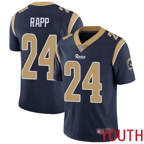 Los Angeles Rams Limited Navy Blue Youth Taylor Rapp Home Jersey NFL Football 24 Vapor Untouchable